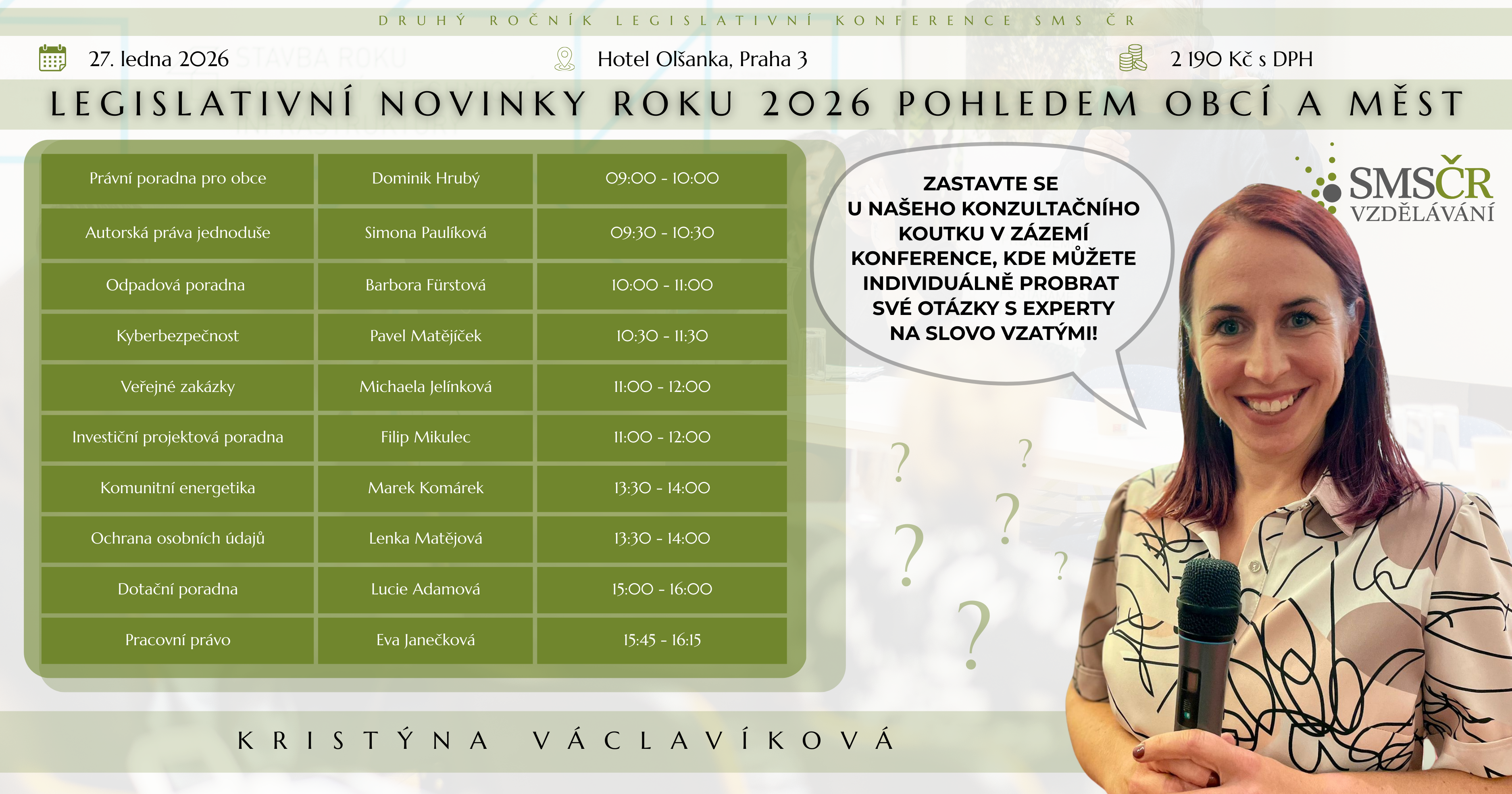 Legislativní konference SMS ČR - konzultační koutek